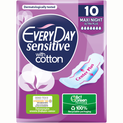 Every Day Sensitive Ultra Plus Maxi Night Дамски нощни превръзки x10бр
