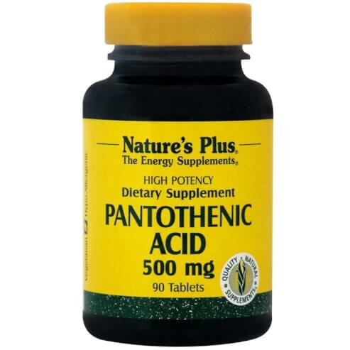 Natures Plus Pantothenic Acid 500mg Антистрес витамин 90tabs