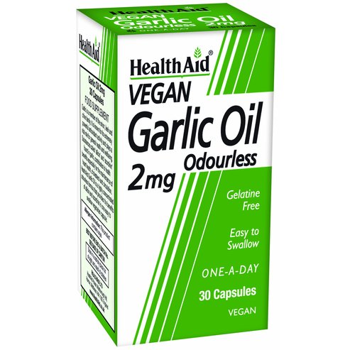 Health Aid Garlic Oil 2Mg Odourless регулирането на високо кръвно налягане 30 таблетки