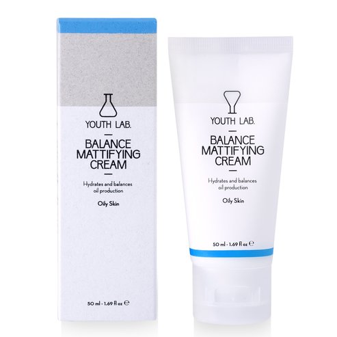 Youth Lab Balance Mattifying Cream Oily Skin Регулиращ, Антиоксидантен овлажняващ крем за мазна кожа с тенденция към акне 50мл