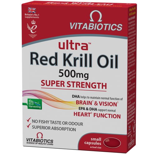 Vitabiotics Ultra Red Krill Oil Super Strength 500mg 30caps