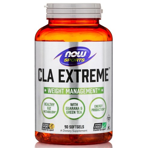 Now Sports Cla Extreme Допринася за подкрепата на метаболизма и производството на енергия 90 softgels
