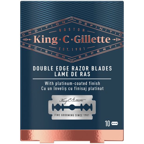 Gillette King C Double Edge Razor Blades Бръсначи с две остриета, резервни части 10 броя