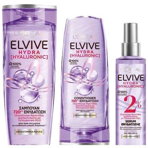 Elvive Promo Hydra Hyaluronic Conditioner 300ml & Shampoo 400ml