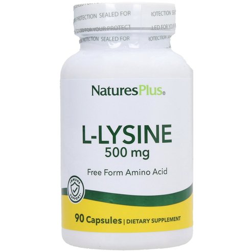 Natures Plus L-Lysine 500mg Добавка лизин 90caps