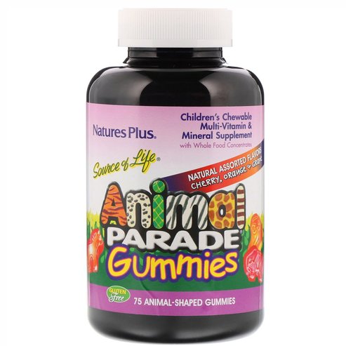 Natures Plus Animal Parade Gummies Assorted 75 Дъвчащи животни