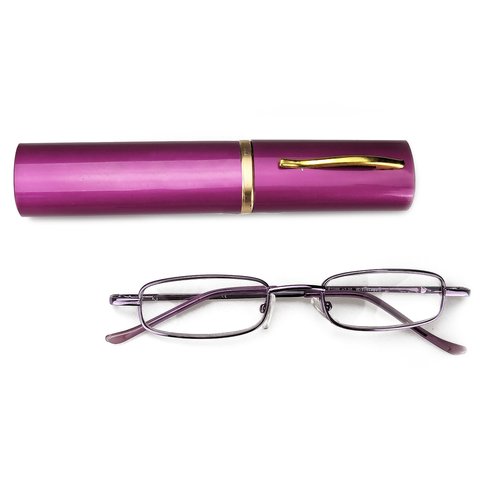 Eyelead Pocket Джобни очила за четене светло лилаво с метална рамка 1 брой, код P203 / E1298