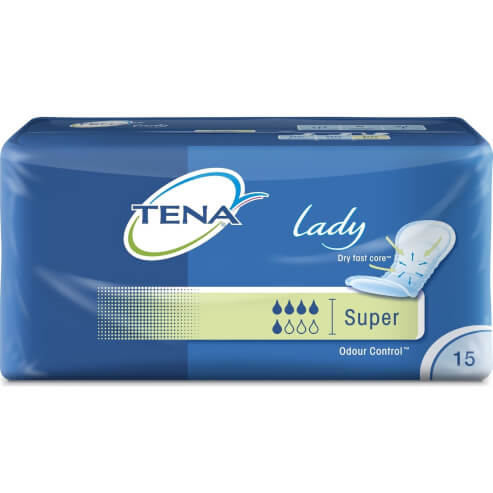 Tena Lady Super Абсорбиращи салфетки 15бр