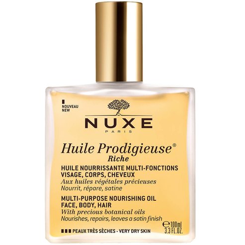 Nuxe Huile Prodigieux Riche Многофункционално подхранващо олио за лице, тяло и коса 100ml