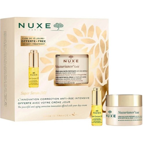 Nuxe Gift Pack Nuxuriance Gold Nutri-Fortifying Oil-Cream for Dry Skin 50ml & Подарък Super Serum 10, 5ml