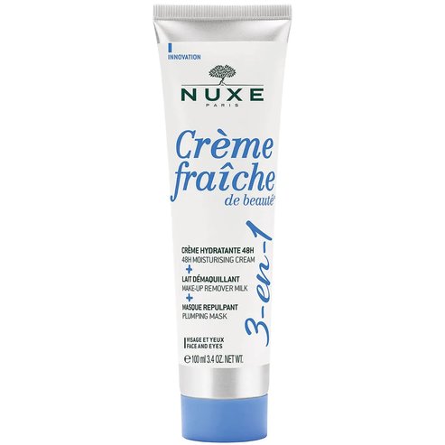 Nuxe Creme Fraiche de Beaute 3in1 48H Moisturising Cream & Make-up Remover Milk & Plumping Mask 100ml