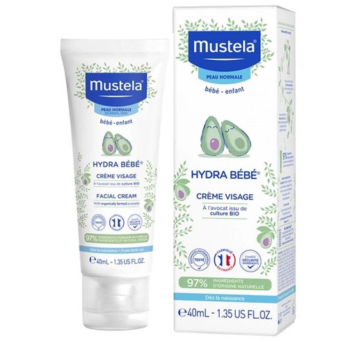 Mustela Hydra Bebe Facial Cream with Organically Farmed Avocado 40ml