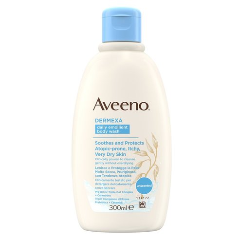 Aveeno Dermexa Emollient Body Wash Овлажняваща почистваща течност за кожата с тенденция към атопия 300ml