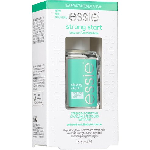 Essie Nail Care Strong Start Base Coat Комплект лак за нокти Нова основа с биотин за укрепване на крехките нокти 13.5ml
