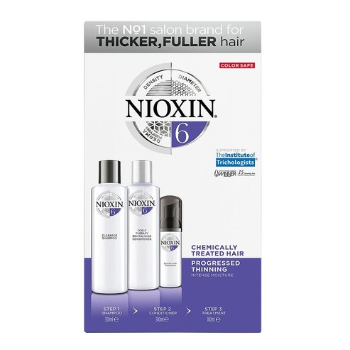 Nioxin Kit System 6 Shampoo 300ml, Conditioner 300ml & Treatment 100ml