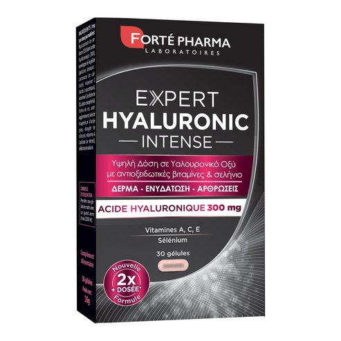 Forte Pharma Expert Hyaluronic Intense Добавка за хранене с висока доза хиалуронова киселина за кожа и стави 30 Caps