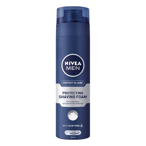 Nivea Men Protect & Care Protecting Shaving Foam Мъжка пяна за бръснене с алое вера за дълбоко и удобно бръснене 250ml