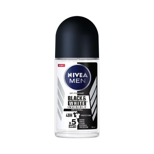 Nivea Men Black & White Invisible 48h Roll-On Мъжки дезодорант срещу бели петна 50ml
