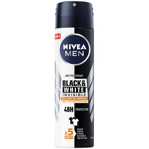 Nivea Men Black & White Invisible Ultimate Impact 48h Protection Anti-Perspirant 150ml
