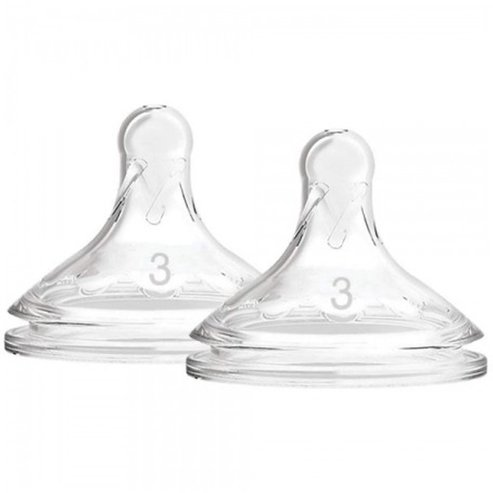 Dr. Brown\'s Natural Flow Options+ Level 3 Silicone Teat 6m+, 2 бр, Код 3201