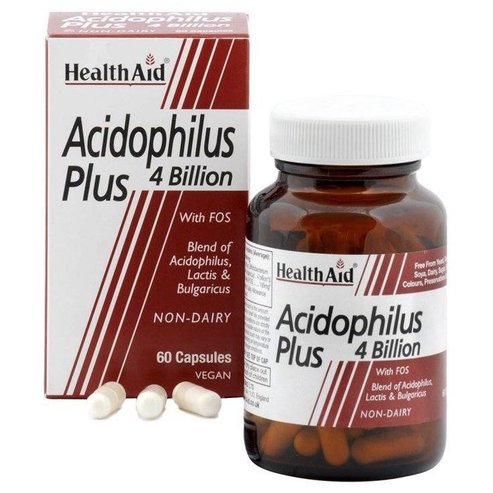 Health Aid Balanced Acidophilus 100 Million (+Bifidus)Ацидофилни Със Пробиотици фруктоолигозахариди 60 капсули
