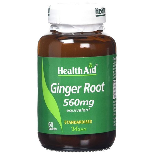 Health Aid Ginger Root 560mg Хранителна добавка с екстракт от джинджифил за здрава стомашно-чревна система 60 табл.