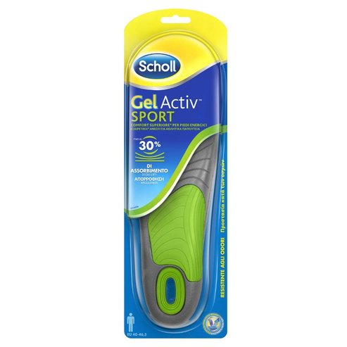 Scholl Gelactiv Sport Анатомични стелки за мъжки спортни обувки Един размер 1 чифт