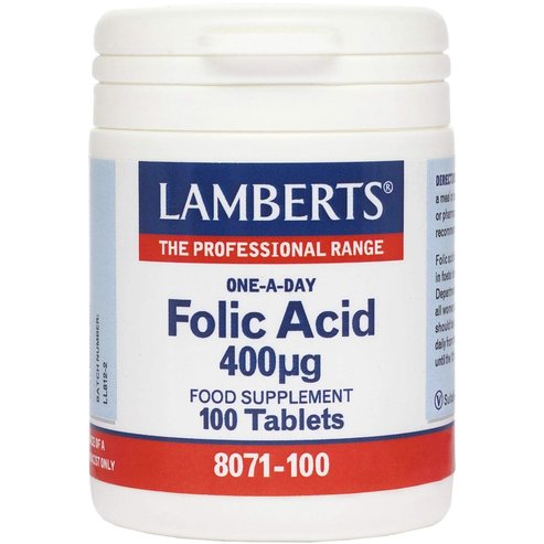 Lamberts Folic Acid 400μg, 100tabs