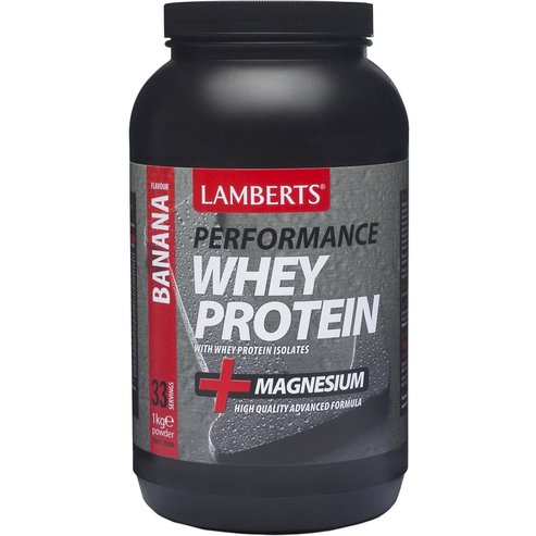 Lamberts Performance Whey Protein Powder Magnesium 1000g - Banana