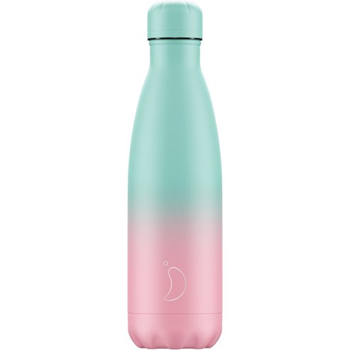 Chilly\'s Bottle Gradient Edition Pastel Нагревател от неръждаема стомана в розово със светло син пастелен цвят 500ml