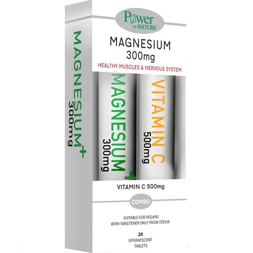 Power Health Magnesium Магнезий 300mg и витамин С подарък портокал 500mg