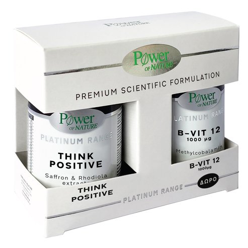 Power Health PROMO PACK Platinum Range Think Positive 30caps & Подарък B-Vit-12 1000μg 20tabs
