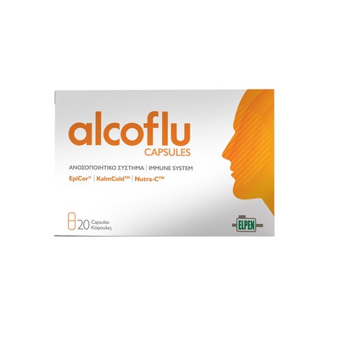 Elpen Alcoflu Хранителна добавка за защита на клетките от оксидативен стрес и повишаване на имунитета 20 caps