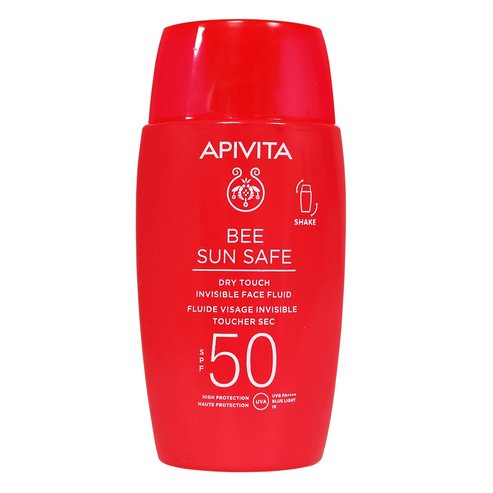 Apivita Bee Sun Safe Dry Touch Invisible Face Fluid Spf50 with Marine Algae & Propolis 50ml