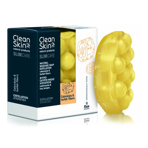 CleanSkin Slimming & Exfoliating Natural Massage Soap Calendula & Loofah Fibers 100gr Promo -40%
