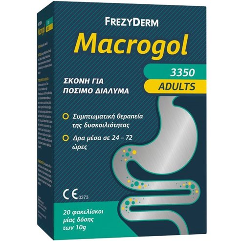 Frezyderm Macrogol Adults 3350 Powder for Symptomatic Treatment of Constipation 20 Sachets x 4g
