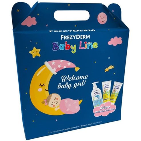 Frezyderm Promo Baby Line Welcome Baby Girl Baby Shampoo 300ml, Baby Cream 2x175ml & Подарък за възглавница за прегръдка
