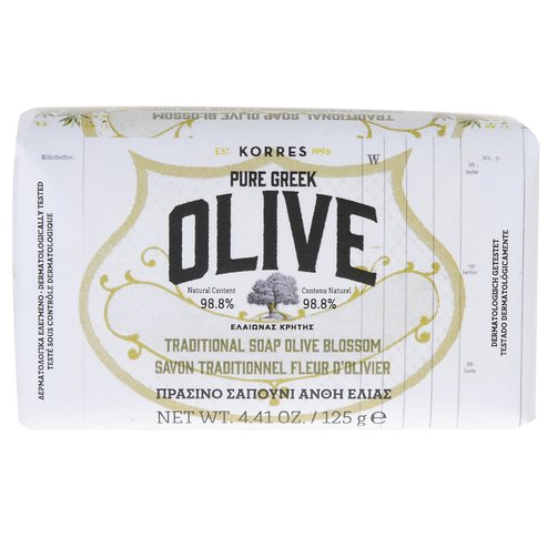 Korres Pure Greek Olive Tradional Soap Olive Blossom  - традиционен гръцки зелен сапун с аромат на мед, 125gr
