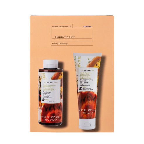 Korres Promo Fruit Delicacy Bergamont Pear Showergel 250ml & Bergamont Pear Milk Body Body 125ml на специална цена