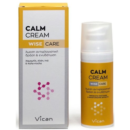 Vican  Calm Cream Wise Care Хидратиращ и успокояващ крем с незабавно противовъзпалително действие 50ml