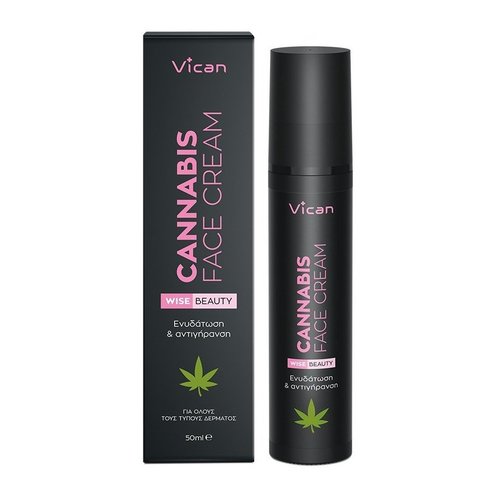 Vican Wise Beauty Cannabis Face Cream Дълбоко хидратиращ анти-ейдж крем за лице с органично конопено масло 50ml