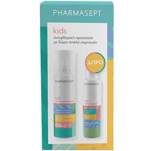 Pharmasept PROMO PACK Kids X-Lice Protective Lotion 100ml & Подарък Soft Hair Shampoo 100ml