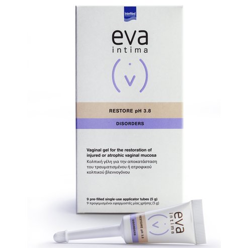 Intermed Eva Restore Gel Вагинален гел с хиалуронова киселина. Тя помага при зарастването на увредената или атрофичен вагиналнат