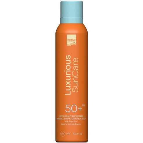Luxurious Suncare Antioxidant Sunscreen Invisible Spray for Face & Body Spf50+, 200ml