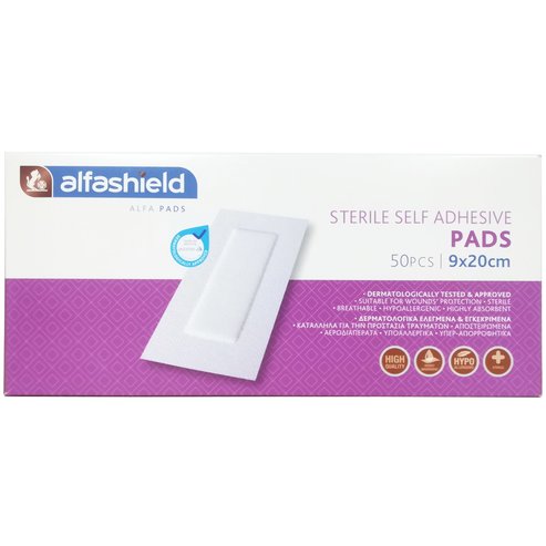 AlfaShield Sterile Self-Adhesive Pads 50 бр - 9x20cm