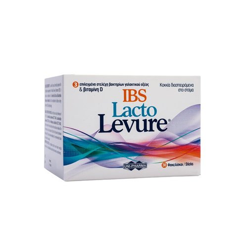 Uni-Pharma Lacto Levure IBS Специални диетични диетични храни за хора със синдром на раздразнените черва 30 Sachets