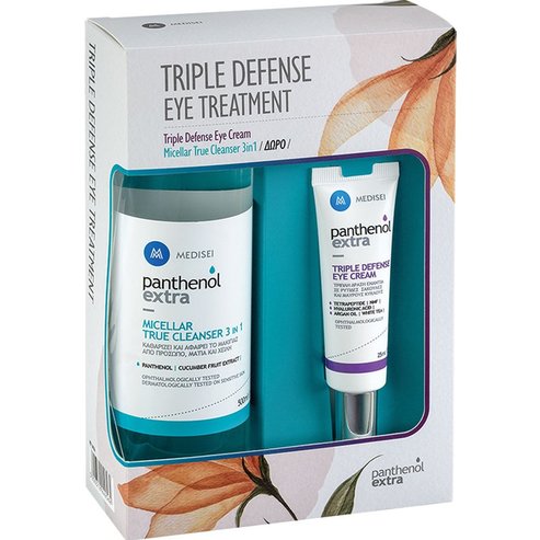 Medisei Panthenol Extra PROMO PACK Triple Defence Eye Cream 25ml & подарък Micellar 500ml