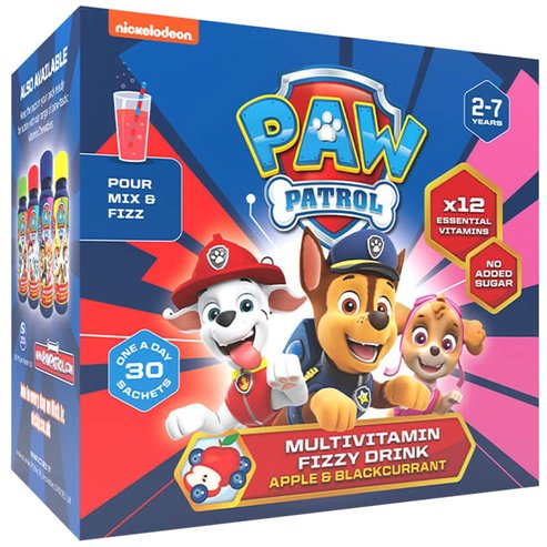 Nickelodeon Paw Patrol Multivitamins Fizzy Drink 30 Sachets