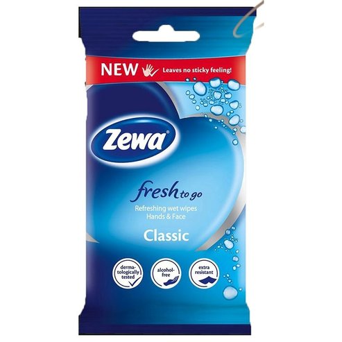 Zewa Fresh To Go Classic Кърпички за ръце и лице 10 бр