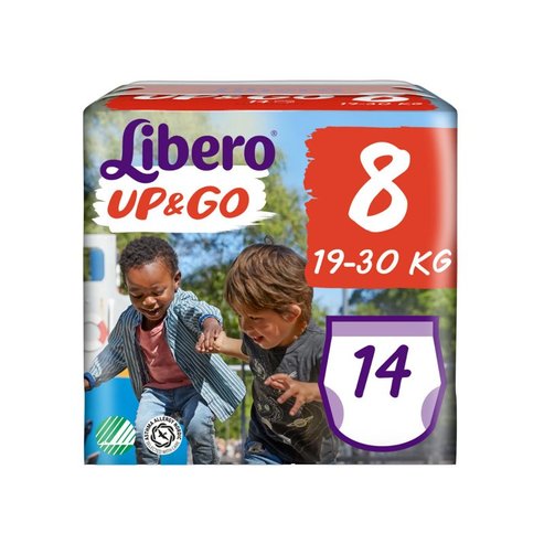 Libero Up&Go Пелена Вракаки Νο8 19-30Kg 14 памперси